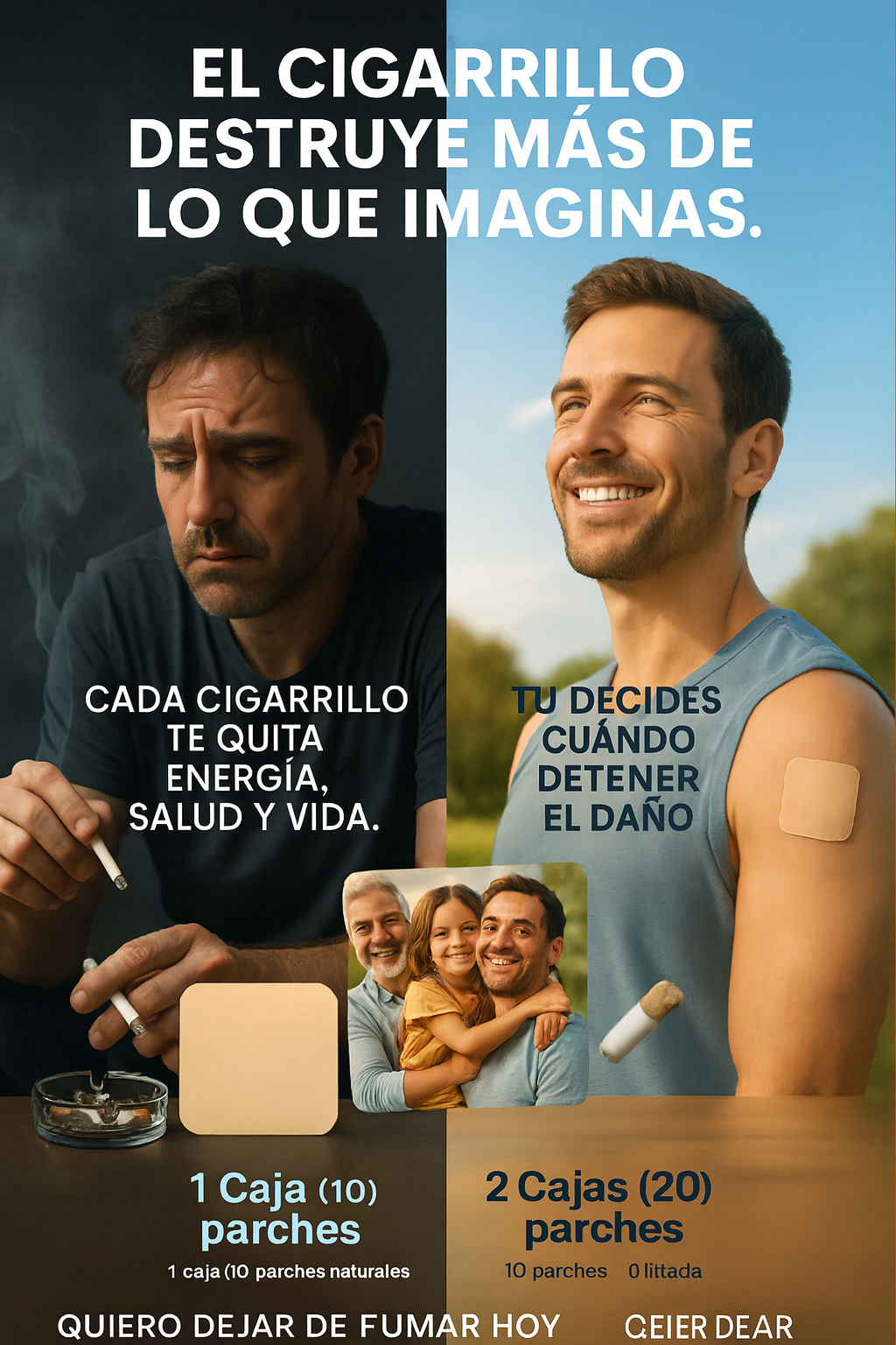 Parches detox- ideales para dejar de fumar 📦
